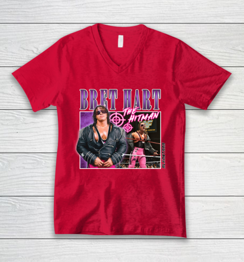 Bret Hart The Hitman V-Neck T-Shirt 6