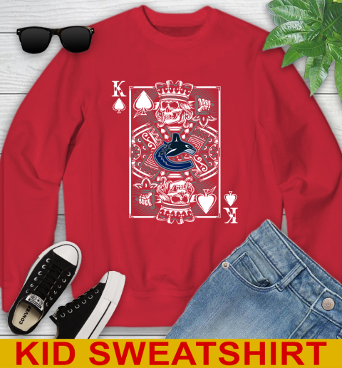 Vancouver Canucks NHL Hockey The King Of Spades Death Cards Shirt Youth Sweatshirt 7