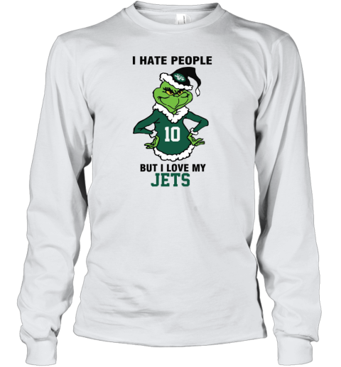 I Hate People But I Love My Jets New York Jets NFL Teams Youth Long Sleeve