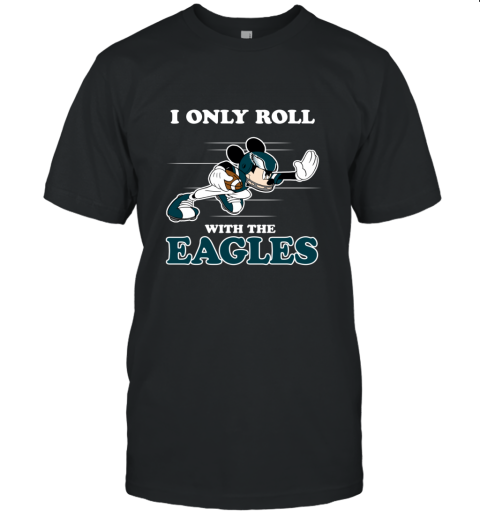 NFL Mickey Mouse I Only Roll With Philadelphia Eagles  Logo