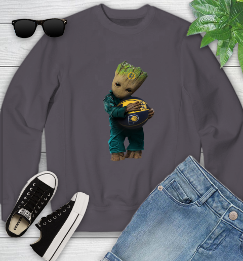 NBA Groot Guardians Of The Galaxy Basketball Sports Indiana Pacers Youth Sweatshirt 6