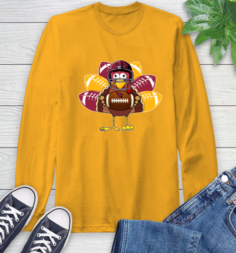 Arizona Cardinals Turkey Thanksgiving Day Long Sleeve T-Shirt 3