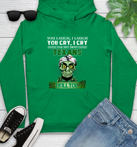 NFL Talk Shit About Houston Texans I Kill You Achmed The Dead Terrorist Jeffrey Dunham Football Youth Hoodie 9