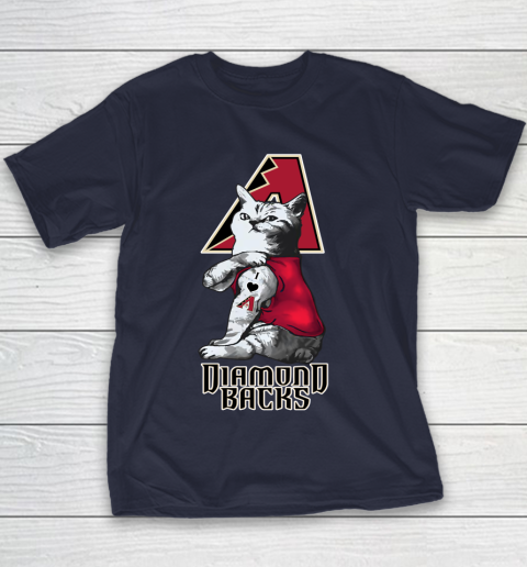 MLB Baseball My Cat Loves Arizona Diamondbacks Youth T-Shirt 2