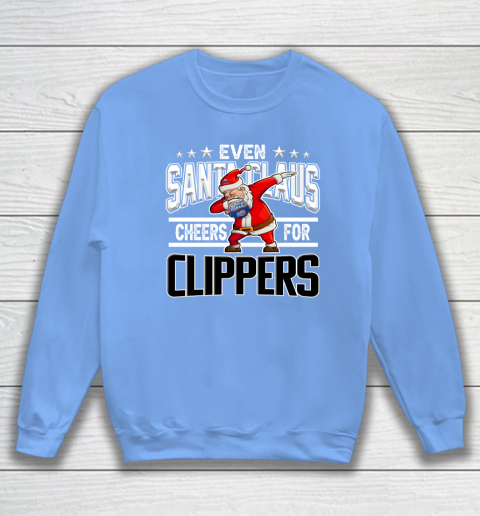 LA Clippers Even Santa Claus Cheers For Christmas NBA Sweatshirt 8