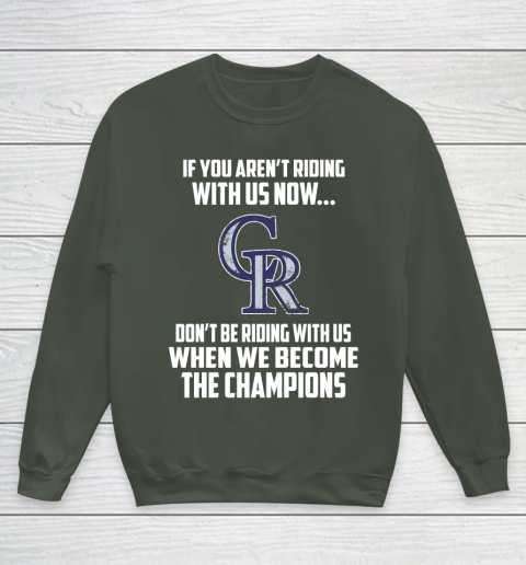 MLB Colorado Rockies Baseball We Become The Champions Youth Sweatshirt 8