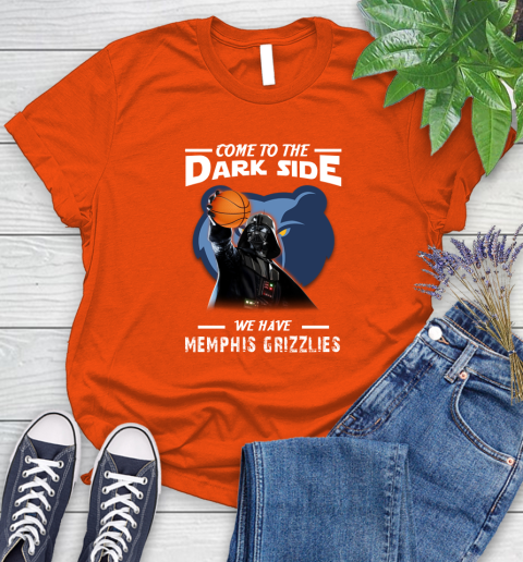 NBA Come To The Dark Side We Have Memphis Grizzlies Star Wars Darth Vader Basketball Women's T-Shirt 3