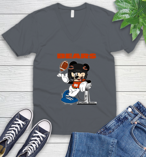NFL Chicago Bears Mickey Mouse Disney Super Bowl Football T Shirt V-Neck T-Shirt 5