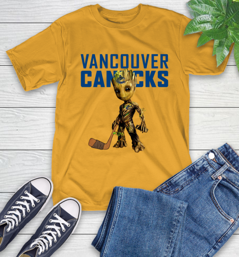 Vancouver Canucks NHL Hockey Groot Marvel Guardians Of The Galaxy T-Shirt 3