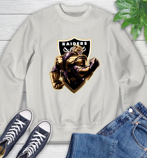 NFL Thanos Avengers Endgame Football Sports Oakland Raiders Sweatshirt 12