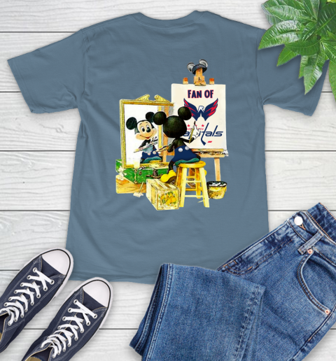 NHL Hockey Washington Capitals Mickey Drawing Shirt 9
