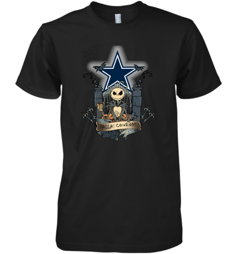 Dallas Cowboys Jack Skellington This Is Halloween NFL Premium Men's T-Shirt