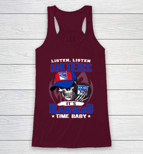 Listen Haters It is RANGERS Time Baby NHL Racerback Tank 2