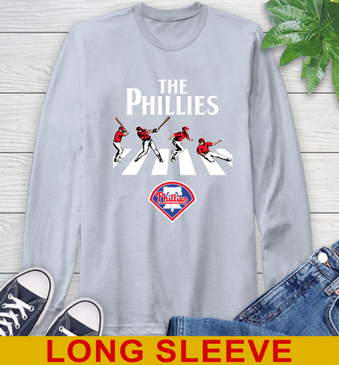 MLB Baseball Philadelphia Phillies The Beatles Rock Band Shirt Long Sleeve T-Shirt 6