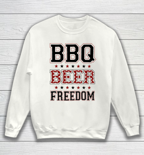 BBQ Beer Freedom Trump Fan Sweatshirt