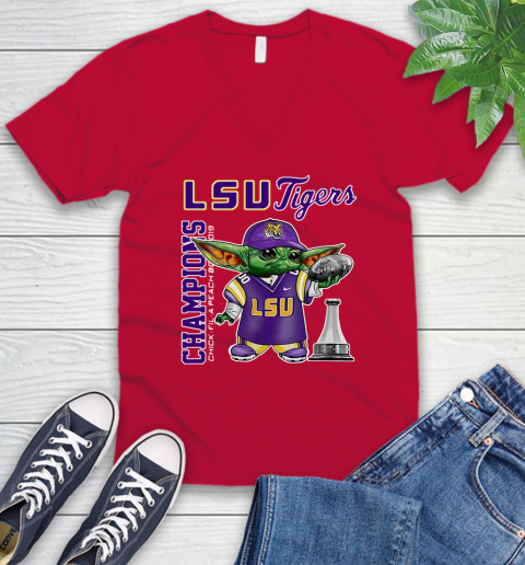 Baby Yoda LSU Tigers Champion Shirt 55