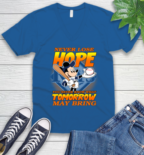 Tampa Bay Rays MLB Baseball Mickey Disney Never Lose Hope V-Neck T-Shirt 5
