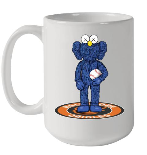 MLB Baseball Baltimore Orioles Kaws Bff Blue Figure Shirt Ceramic Mug 15oz