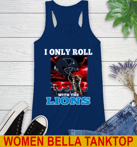 Carolina Panthers NFL Football I Only Roll With My Team Sports Racerback Tank 7