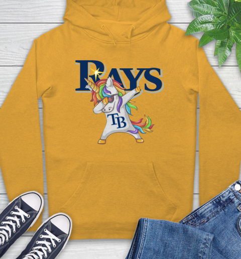 Tampa Bay Rays MLB Baseball Funny Unicorn Dabbing Sports Hoodie 3