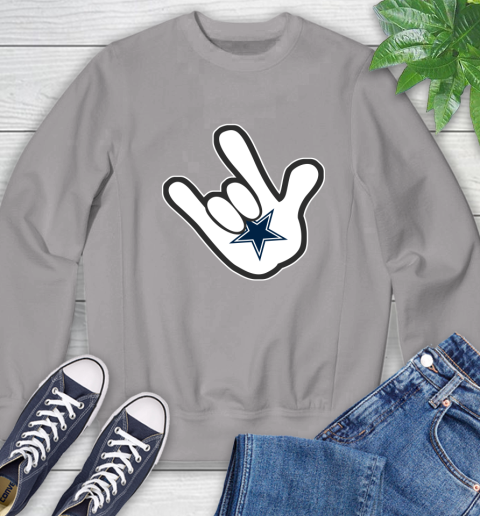 Dallas Cowboys NFL Football Mickey Rock Hand Disney Sweatshirt - Image 6