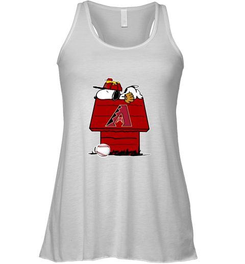 Arizona Diamondbacks Snoopy And Woodstock Resting Together MLB Racerback Tank