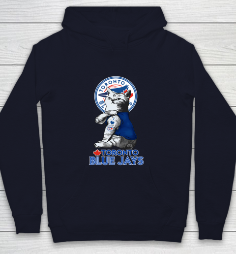 MLB Baseball My Cat Loves Toronto Blue Jays Youth Hoodie 2