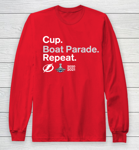 Cup Boat Parade Repeat Tampa bay Lightnings Stanley Hockey 2021 Long Sleeve T-Shirt 7