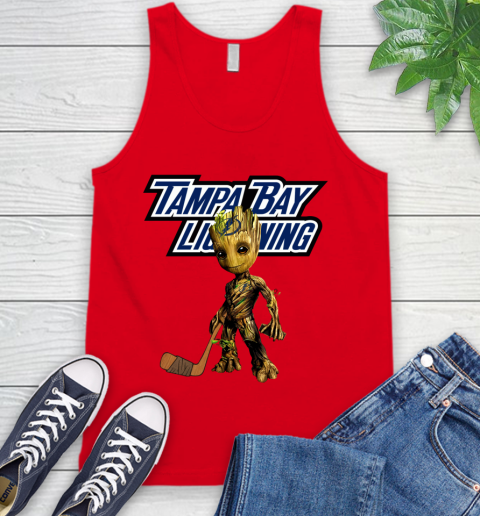 Tampa Bay Lightning NHL Hockey Groot Marvel Guardians Of The Galaxy Tank Top 6