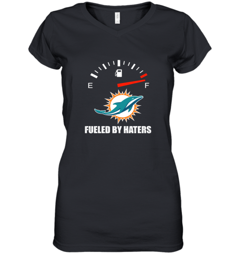 Fueled By Haters Maximum Fuel Miami Dolphins Women's V-Neck T-Shirt