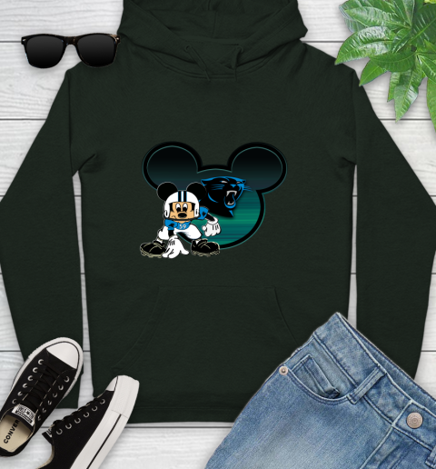 NFL Carolina Panthers Mickey Mouse Disney Football T Shirt Youth Hoodie 13