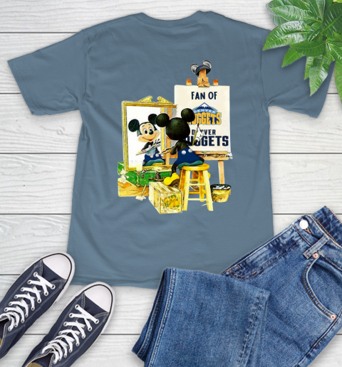 NBA Basketball Denver Nuggets Mickey Drawing Shirt 9