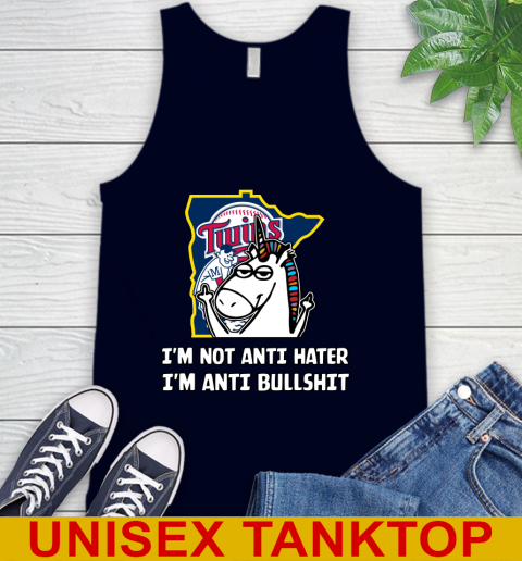 Minnesota Twins MLB Baseball Unicorn I'm Not Anti Hater I'm Anti Bullshit Tank Top 4 Minnesota Twins MLB Baseball Unicorn I'm Not Anti Hater I'm Anti Bullshit Tank Top - Image 4
