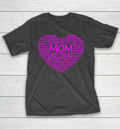 Mother's Day Funny Gift Ideas Apparel  Best mom jumbled heart t shirt for girls T Shirt T-Shirt