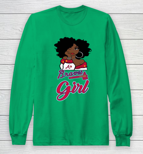 Atlanta Braves Girl MLB Long Sleeve T-Shirt 7