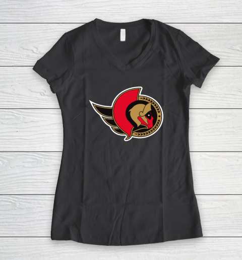 Ottawa Senator Deadpool Funny Women's V-Neck T-Shirt 4