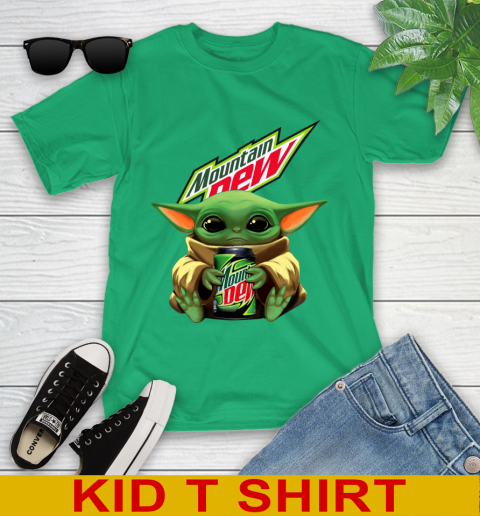 Star Wars Baby Yoda Hugs Mountain Dew Soft Drink Shirt 106