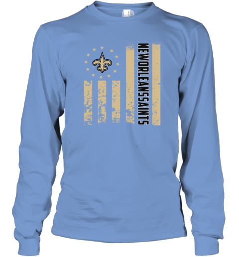 NFL New Orleans Saints American Flag Long Sleeve T-Shirt - Rookbrand