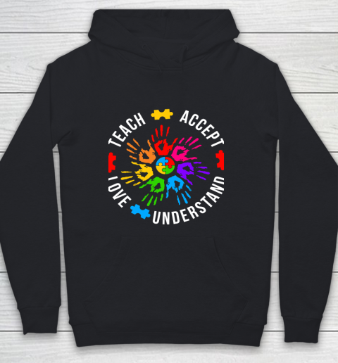 Teach Accept Understand Love Autism Awareness Youth Hoodie