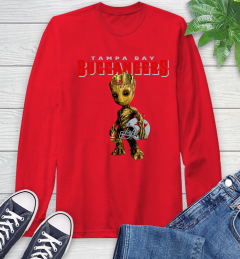 Tampa Bay Buccaneers NFL Football Groot Marvel Guardians Of The Galaxy Long Sleeve T-Shirt 10