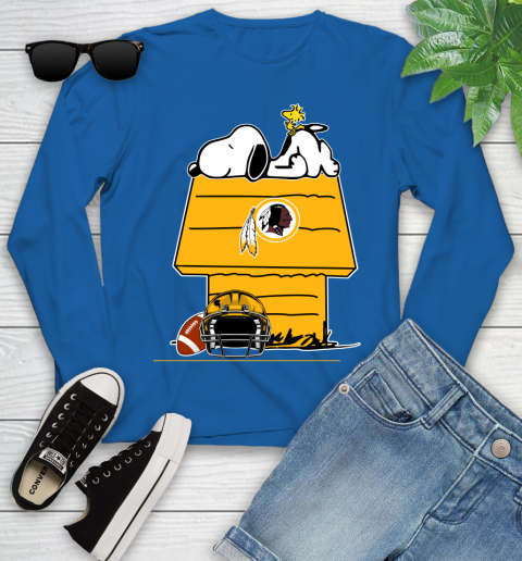 Washington Redskins NFL Football Snoopy Woodstock The Peanuts Movie Youth Long Sleeve 9