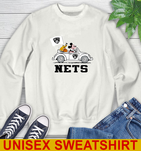 NBA Basketball Brooklyn Nets Pluto Mickey Driving Disney Shirt Sweatshirt