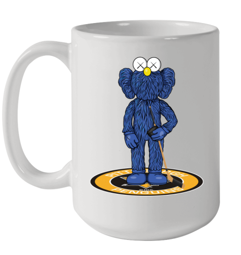 NHL Hockey Pittsburgh Penguins Kaws Bff Blue Figure Shirt Ceramic Mug 15oz