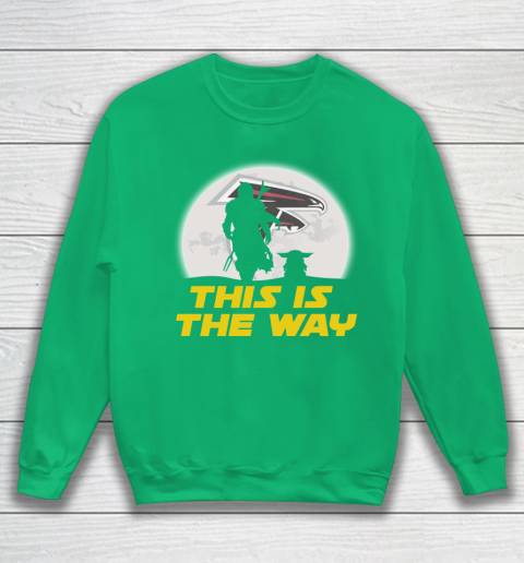Atlanta Falcons NFL Football Star Wars Yoda And Mandalorian This Is The Way Sweatshirt 5