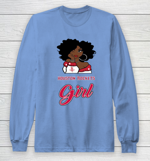 Houston Rockets Girl NBA Long Sleeve T-Shirt 11