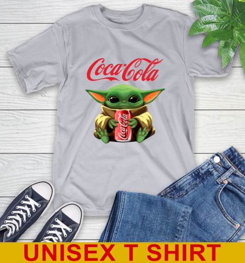 Star Wars Baby Yoda Hugs Coca Cola Soft Drink Shirt 6