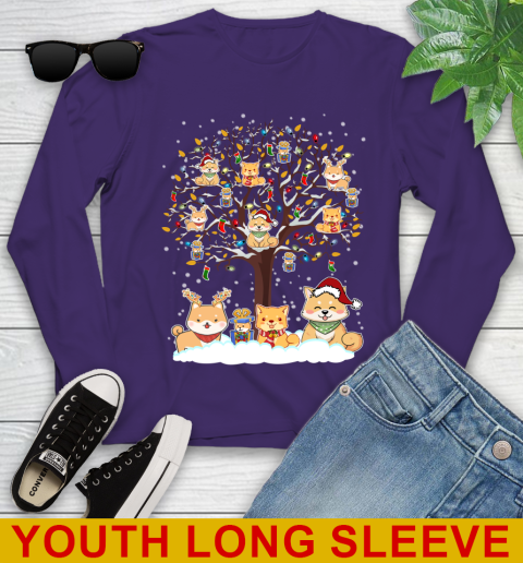 Shiba inu dog pet lover light christmas tree shirt 120