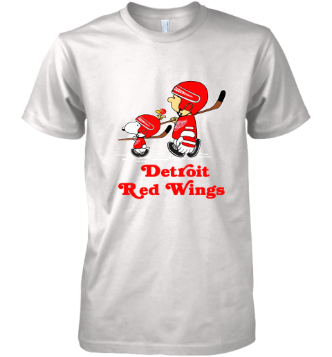 Let's Play Detroit Red Wings Ice Hockey Snoopy NHL Premium Men's T-Shirt