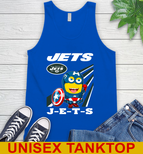 NFL Football New York Jets Captain America Marvel Avengers Minion Shirt Tank Top 4