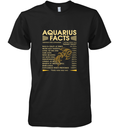 Zodiac Aquarius Facts Awesome Zodiac Sign Daily Value Premium Men's T-Shirt